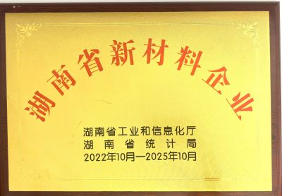 湖南省新材料企业证书